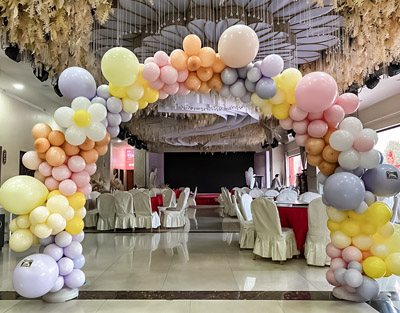 🎈酒店大厅马卡龙🦄气球拱门